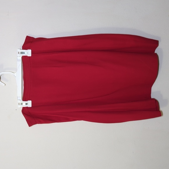 Vintage Ann Tobias Red Skirt Suit Embroidered Jacket Short Sleeve Women's 10 - Picture 3 of 4